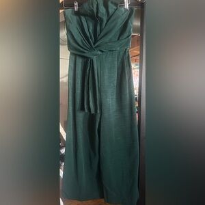 ASOS Green Wrap-Style Jumpsuit with Tie Waist